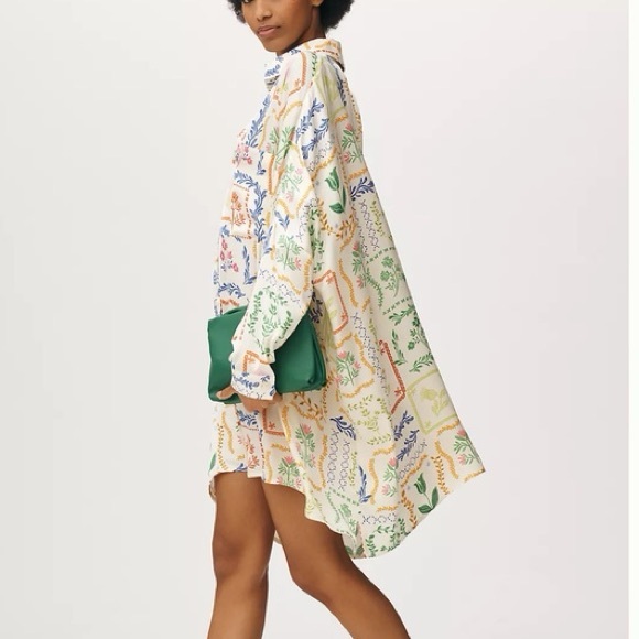Corey Lynn Calter Dresses & Skirts - Corey Lynn Calter Anthropologie Colorful Floral Patchwork Shirt Dress - Medium